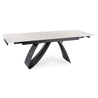 Stół DEVON Ceramiczny Rozkładany 160-220 cm Biały Marmur/Czarny