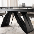 Stół DEVON Ceramiczny Rozkładany 160-220 cm Czarny Marmur/Czarny