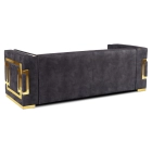 Sofa PALLAZO 3S Trzyosobowa Czarny/Złoty