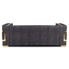 Sofa PALLAZO 3S Trzyosobowa Czarny/Złoty