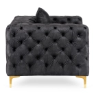 Fotel SORRENTO 1S Czarny Welurowy