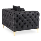 Fotel SORRENTO 1S Czarny Welurowy