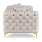 Sofa SORRENTO 2S Dwuosobowa Kremowa Welurowa