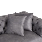 Sofa SORRENTO 2S Dwuosobowa Szara Welurowa