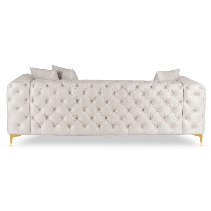 Sofa SORRENTO 3S Trzyosobowa Kremowa Welurowa
