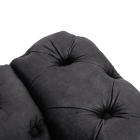 Sofa SORRENTO 3S Trzyosobowa Czarna Welurowa