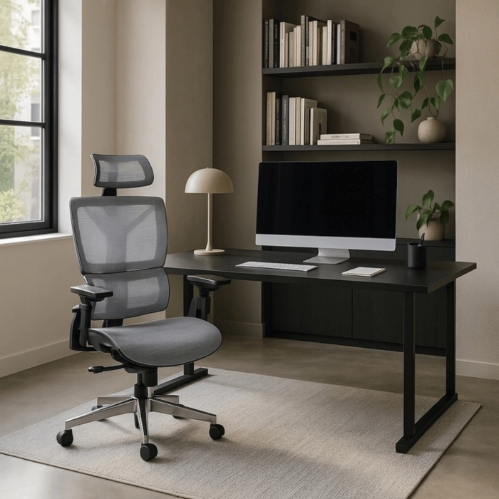 Fotel Obrotowy MARTIN Ergonomiczny Szary