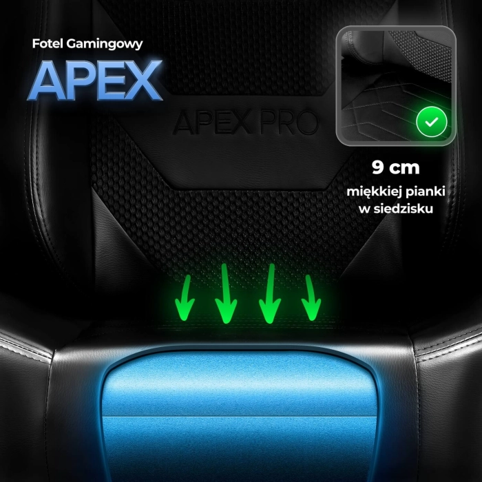 Fotel Obrotowy Gamingowy APEX Czarny