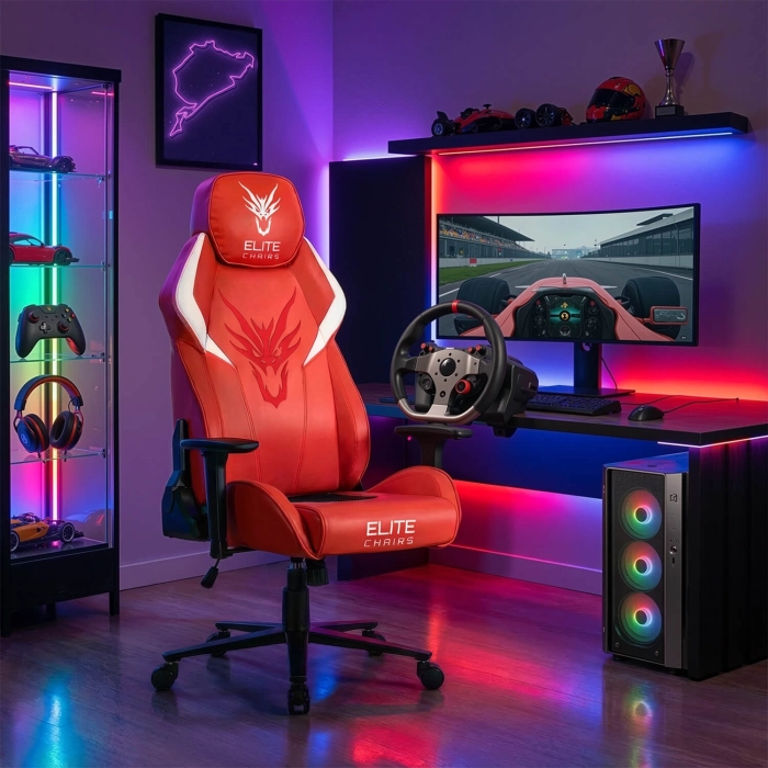 Fotel Obrotowy Gamingowy NEXON Czerwony