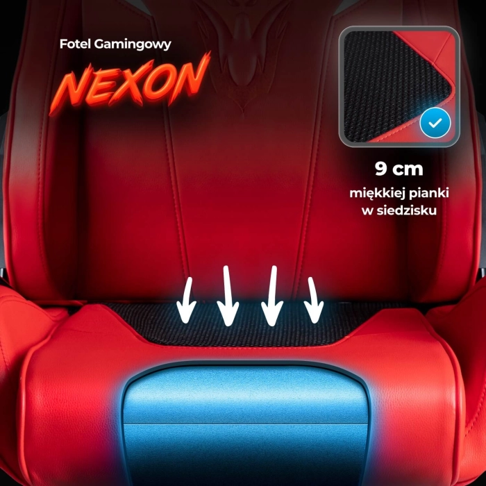 Fotel Obrotowy Gamingowy NEXON Czerwony
