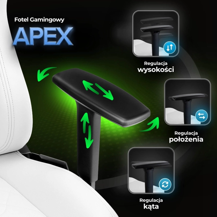 Fotel Obrotowy Gamingowy APEX Biały