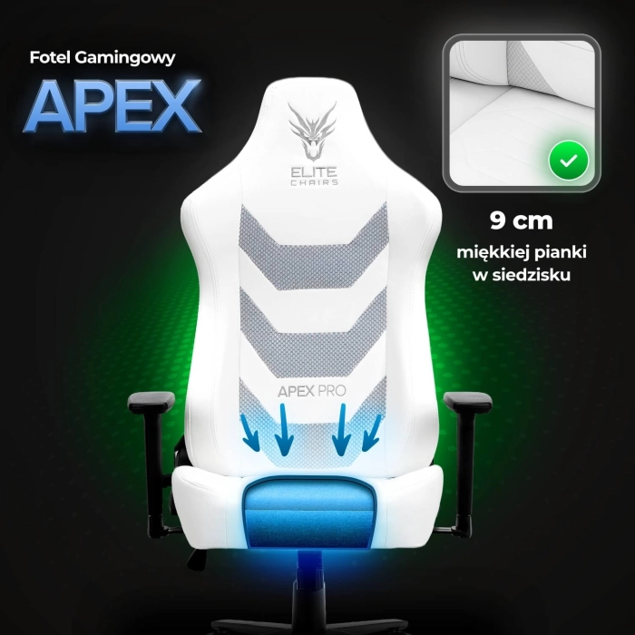 Fotel Obrotowy Gamingowy APEX Biały
