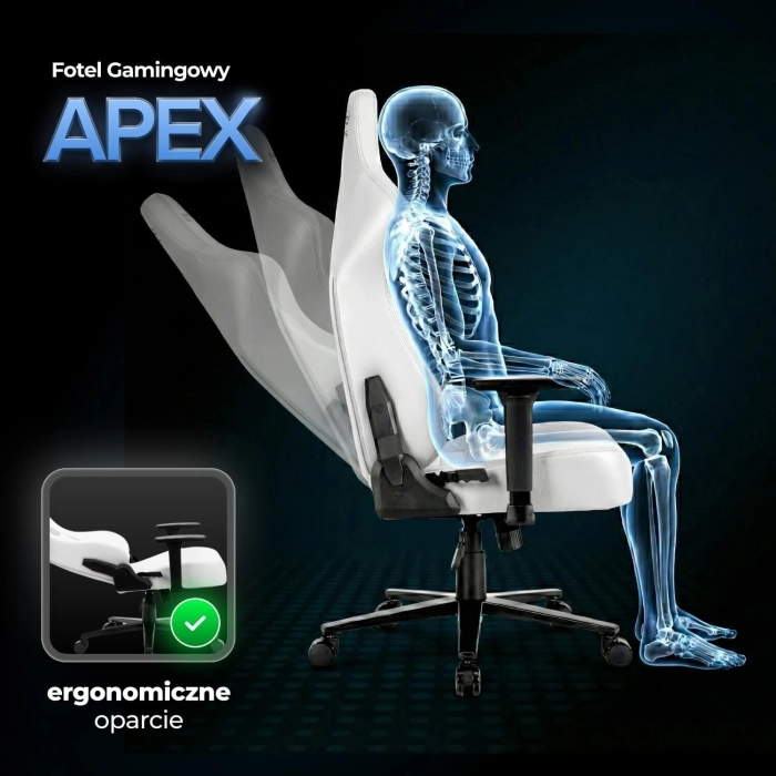 Fotel Obrotowy Gamingowy APEX Biały