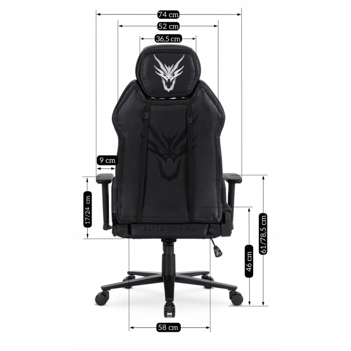 Fotel Obrotowy Gamingowy NEXON Czarny/Biały