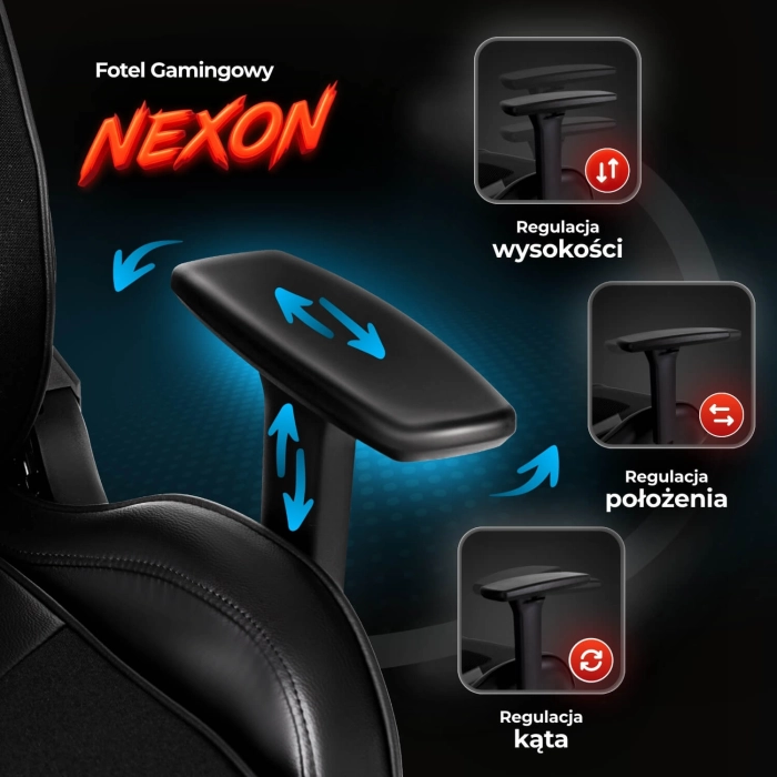 Fotel Obrotowy Gamingowy NEXON Czarny/Żółty