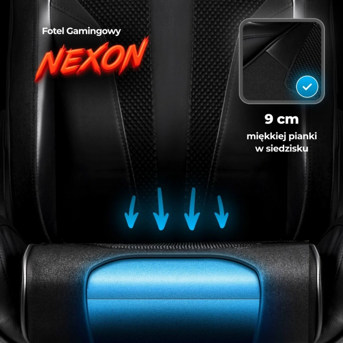 Fotel Obrotowy Gamingowy NEXON Czarny/Żółty