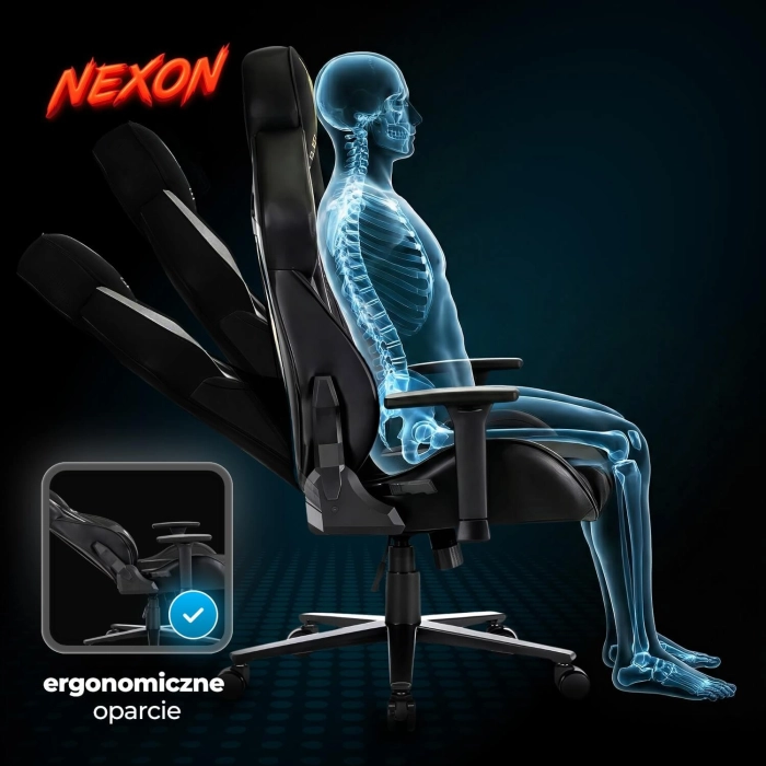 Fotel Obrotowy Gamingowy NEXON Czarny/Żółty