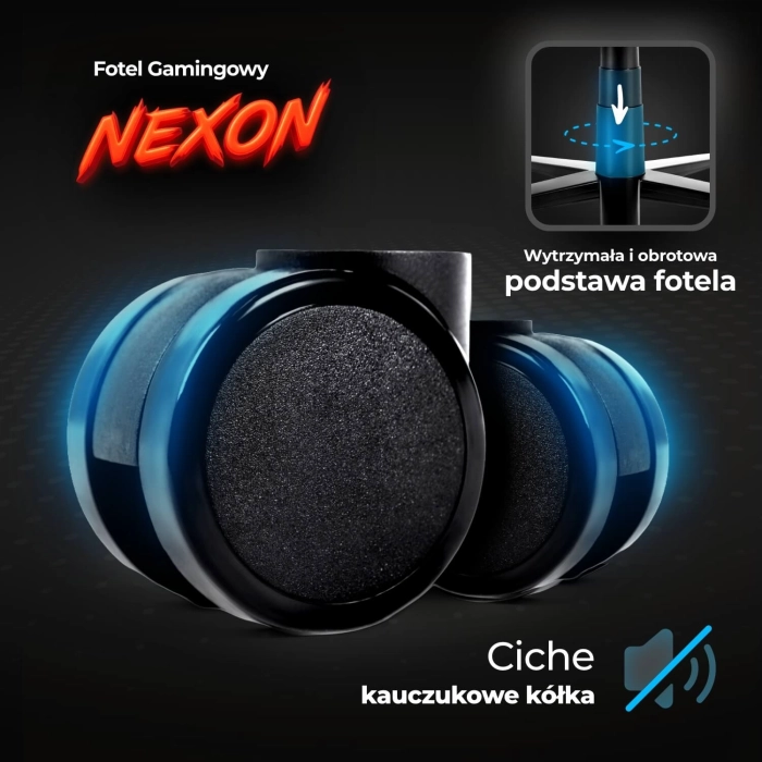 Fotel Obrotowy Gamingowy NEXON Czarny/Żółty