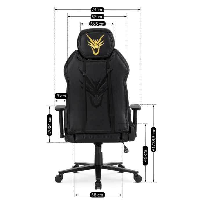 Fotel Obrotowy Gamingowy NEXON Czarny/Żółty