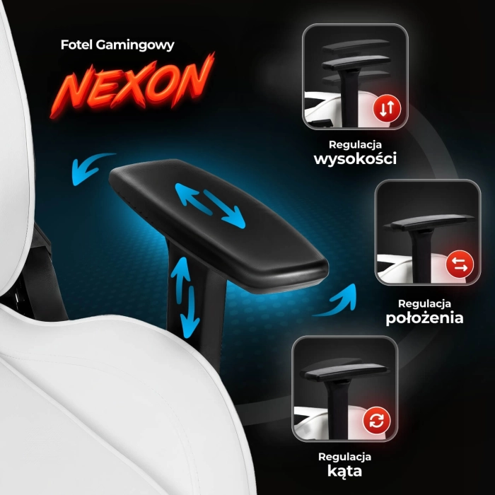 Fotel Obrotowy Gamingowy NEXON Biały