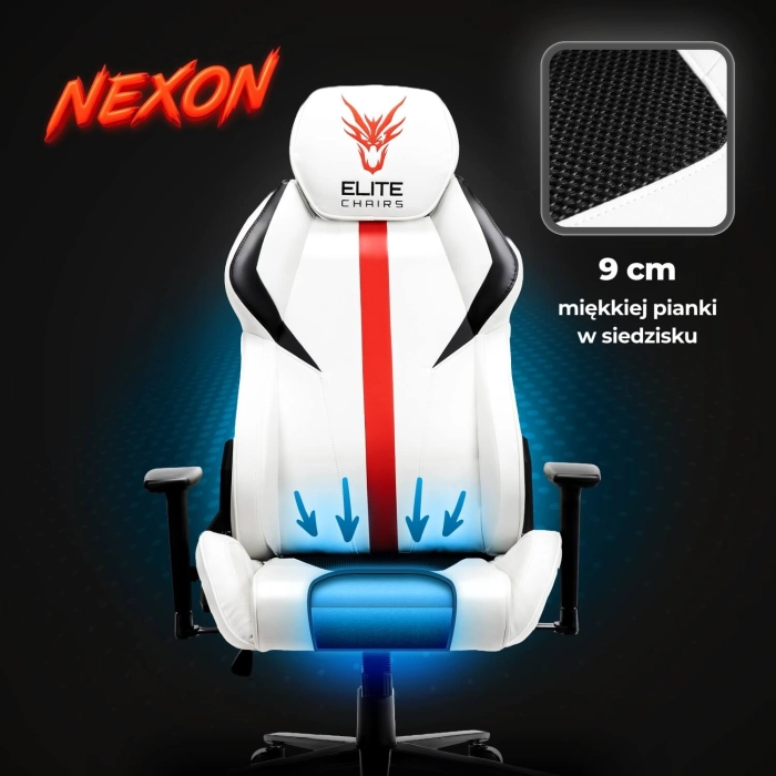 Fotel Obrotowy Gamingowy NEXON Biały