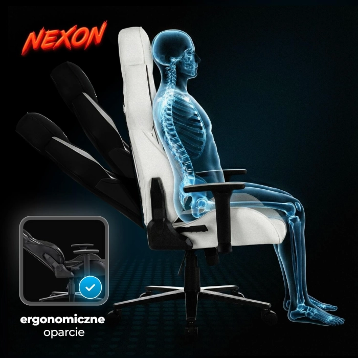 Fotel Obrotowy Gamingowy NEXON Biały