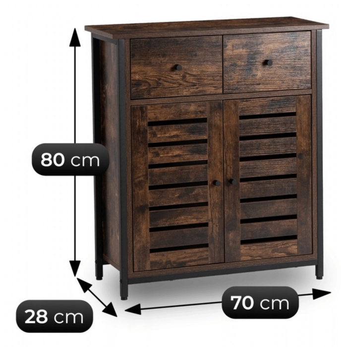 Szafka na buty AMAYA 70 cm Dąb Rustykalny
