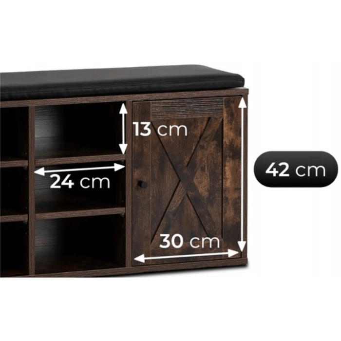 Szafka na buty ARYA 110 cm Dąb Rustykalny