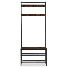Wieszak Do Przedpokoju JETT 70 cm z Półkami Dąb Rustykalny/Czarny