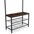 Wieszak Do Przedpokoju JETT 70 cm z Półkami Dąb Rustykalny/Czarny