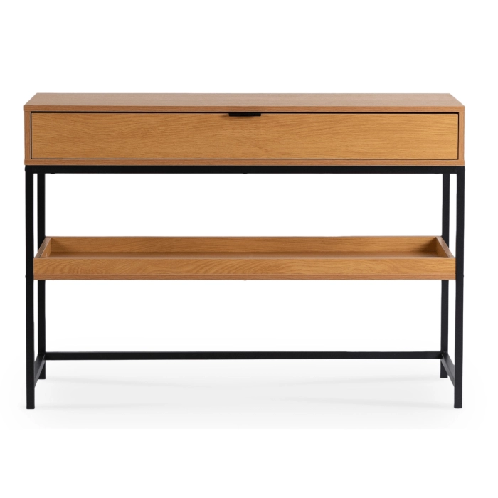 Konsola do Przedpokoju RUBY 100 cm z Półką Dąb/Czarny