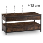 Ławostół Rozkładany LUCA 100 cm Dąb Rustykalny/Czarny
