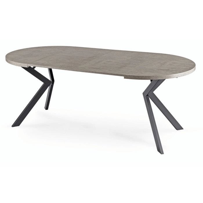 Stół LUKAS Rozkładany 100-250 cm Beton/Czarny
