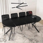Stół LUGO Rozkładany 90-190 cm Czarny