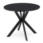 Stół LAUREN 80 cm Czarny
