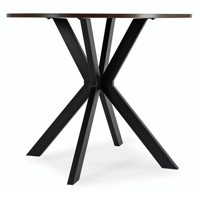 Stół LAUREN 80 cm Orzech/Czarny