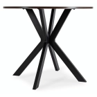 Stół LAUREN 80 cm Orzech/Czarny