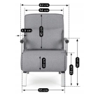Fotel Rozkładany BART Szary