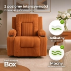 Fotel Rozkładany Masujący BOX Rudy Sztruksowy