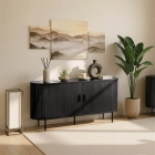 Komoda Dwudrzwiowa Rozsuwana TRISH 140 Czarna