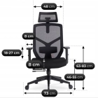 Fotel Obrotowy BENTO Ergonomiczny Czarny