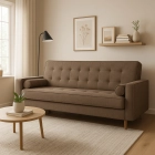 Zestaw 2x Sofa Rozkładana MALTA Brązowa