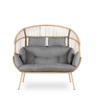 Sofa Ogrodowa Dwuosobowa KORYNT Szary
