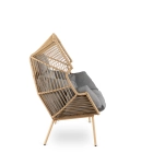 Sofa Ogrodowa Dwuosobowa KORYNT Szary
