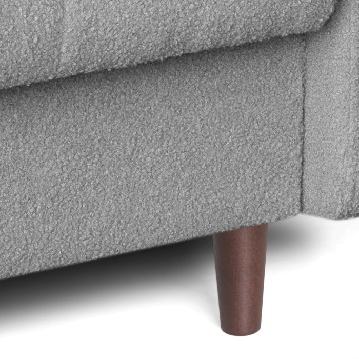 Sofa Rozkładana TIVOLI Szara Boucle
