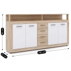 Komoda BLAGO 190 cm Dąb Sonoma/Biała