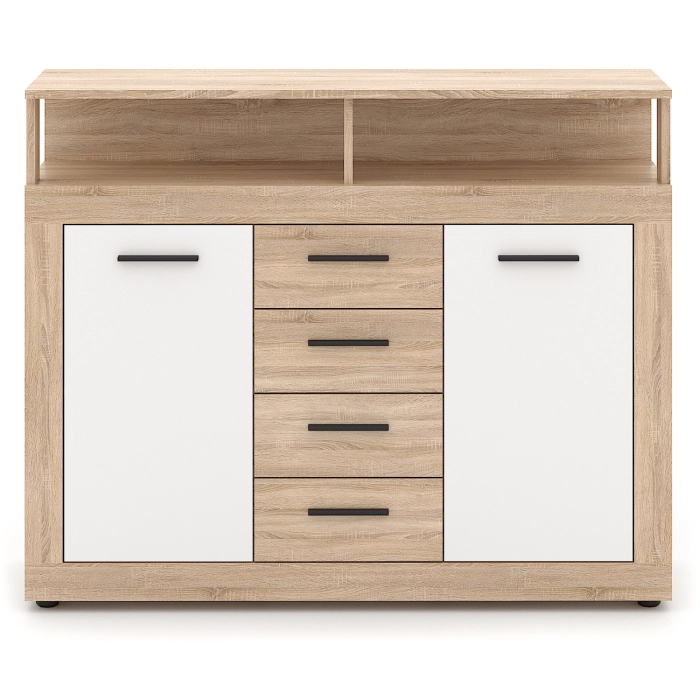 Komoda BLAGO MIDI B 119,5 cm Dąb Sonoma/Biały