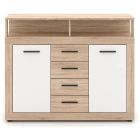 Komoda BLAGO MIDI B 119,5 cm Dąb Sonoma/Biały