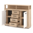 Komoda BLAGO MIDI B 119,5 cm Dąb Sonoma/Biały