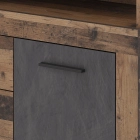 Komoda BLAGO MIDI B 119,5 cm Ciemny Dąb/Czarny